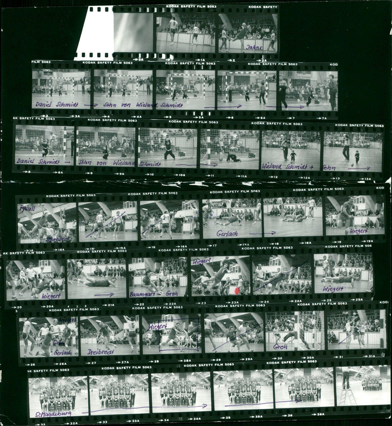 1981 WISMAR HANDBALL OBERLIGA MAGDEBURG WISMUT FILM JOHN - Vintage Photograph