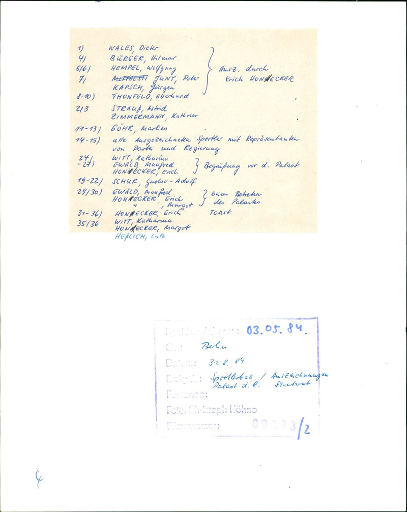 WALES DIETER BUECER HILMAR HEMPEL WOLFGANG HUSZ MIFFEL ERICH FILM PETER - Vintage Photograph