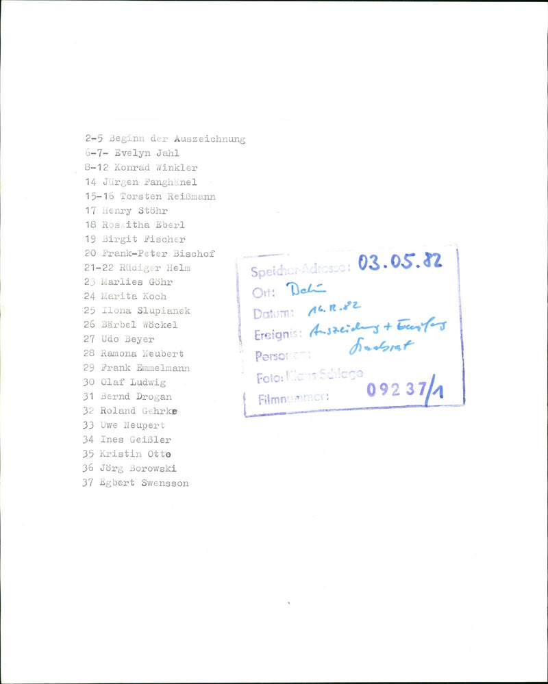 1982 ISRAT AWARD CEREMONY AND RECEPTION TOOK PLACE FILM PETER - Vintage Photograph