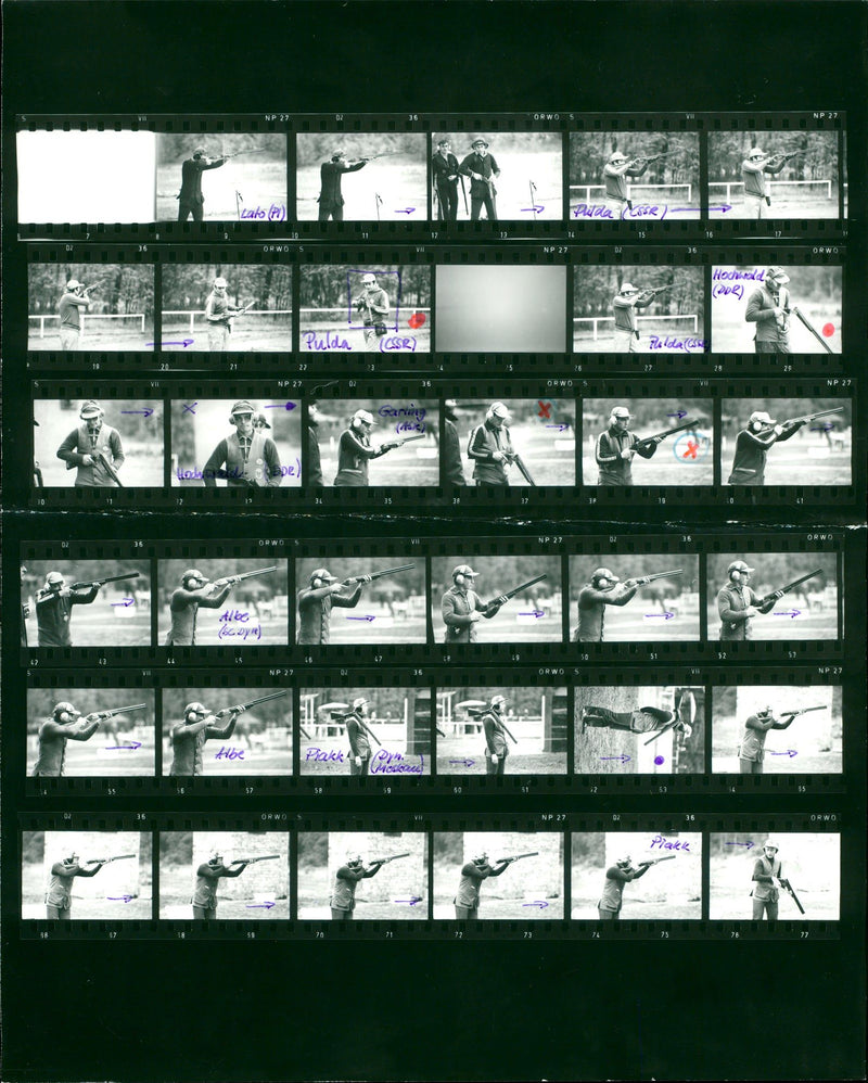 1982 BERLIN INTERNATIONAL COMPETITION SKEET TRAP KUHMSTEDT WELL FILM - Vintage Photograph