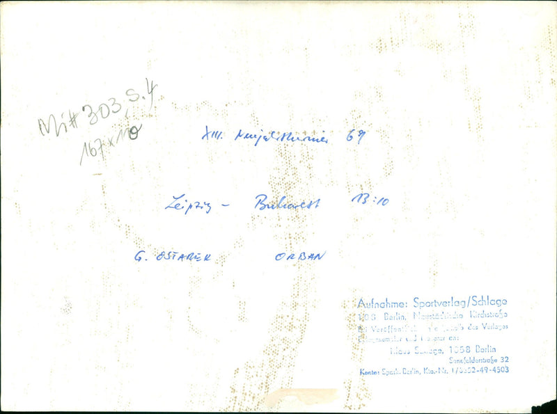 FILM SHOT ZEIPZIG AND BILIAREST ROMANIA RELEASED - Vintage Photograph