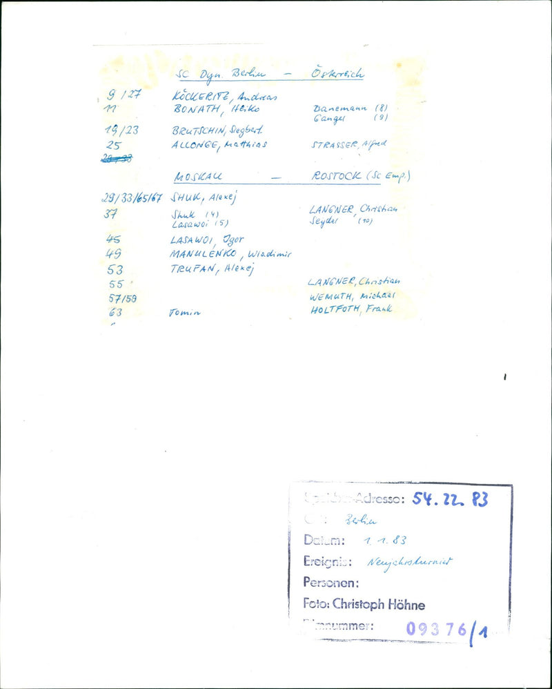 1983 OYN BERLIN FILM FESTI MICHAEL - Vintage Photograph