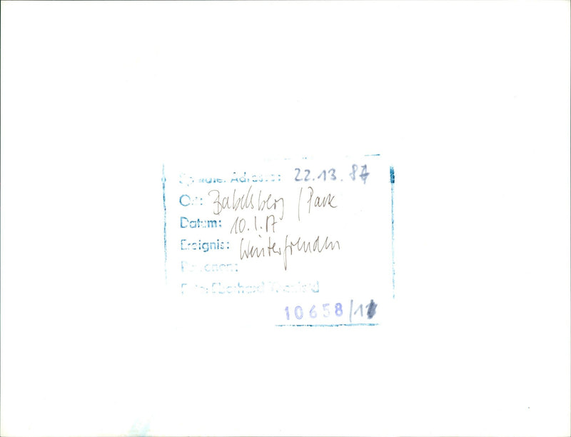 EUDEN BABELSBERG PARK ENSIGNIE CONTINUED FREEZING DATE ADAUSI CONT - Vintage Photograph