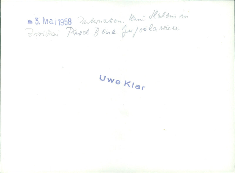 1958 WASSERSPOK PREMATION KAMI MALDI ZWICKAI PAVEL BONE JUJOO WIELU - Vintage Photograph