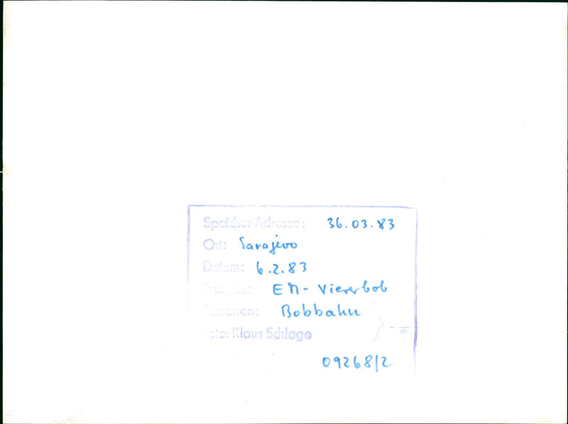 1983 VICCOBOB SARAJEVO DEU VIERER BOB ONEN BOBBAHU BLO KLAUS SCLAGE VICCOBOBO - Vintage Photograph