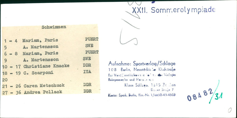 SCHWIMMEN KODAK SAFETY FILM ULIC CEREEE MILK CREEK - Vintage Photograph