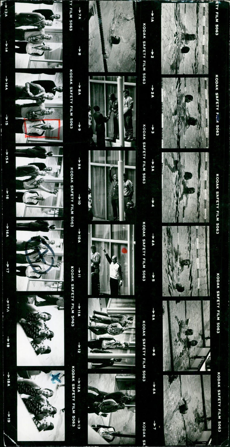 1915 SCHWIMMEN PER ARVIDSSON SONG ABRAHEM ARVIDSON DAVID LOPEZ FILM - Vintage Photograph