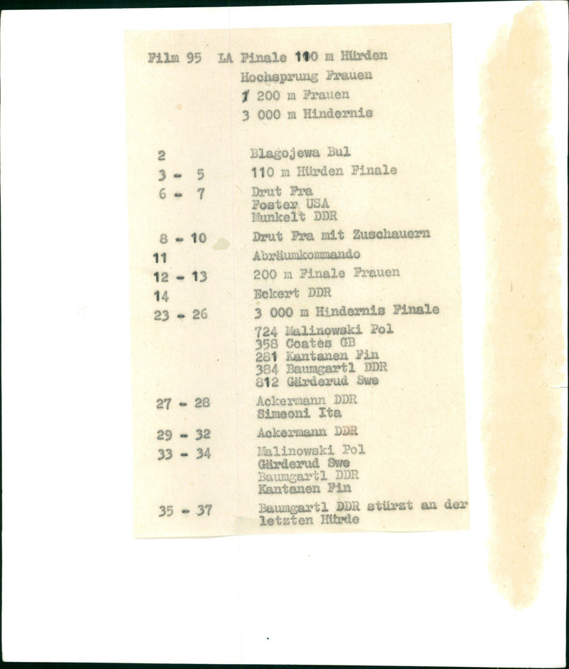 LEICHTATHLETIC DRAMAS INCLUDE HIGH JUMP WOMEN WOM FILM - Vintage Photograph