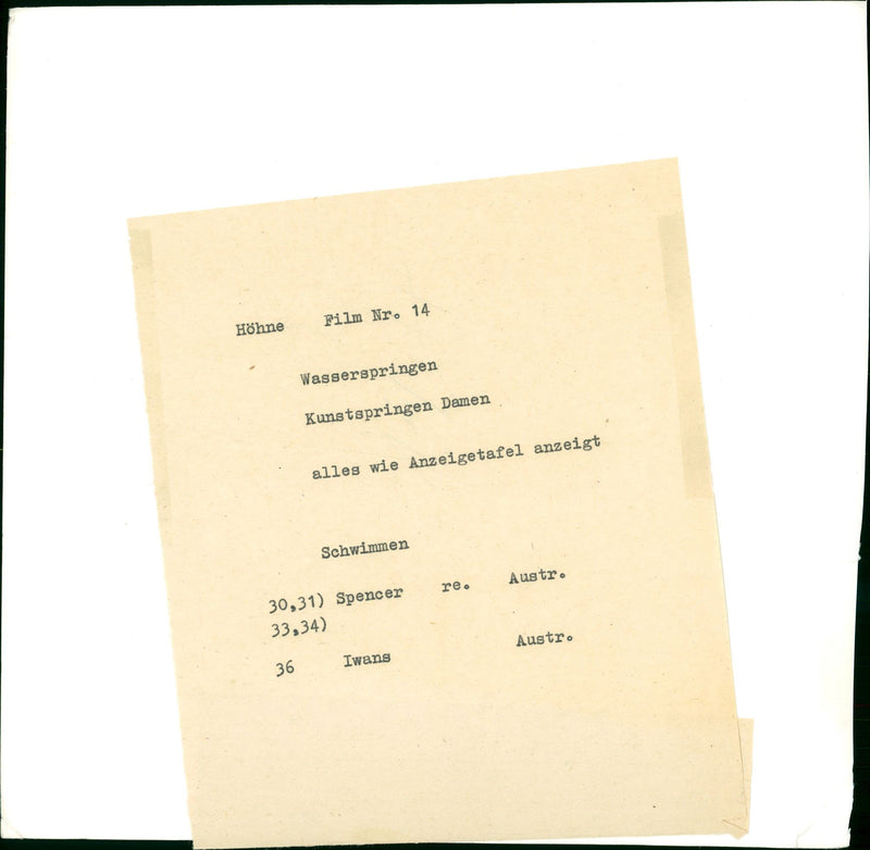 ESSER SPRINGS FILM HOHNE WATER JUMPING ART JUMPING LADIES EVERYTHING - Vintage Photograph