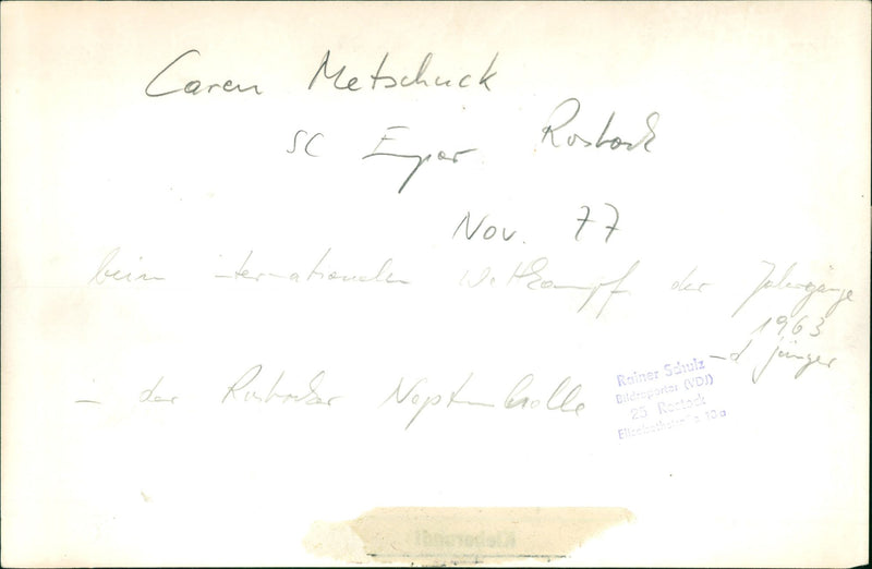 SCHWIMMEN CAREN METSCHUCK ROSTOCK BER BEREDAR LLE HOY DER REBORD - Vintage Photograph