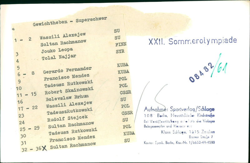 WEIGHTLIFTING KODAK SAFETY FILM KOD SULTAN ROBERT - Vintage Photograph