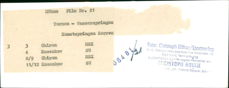 ESSER SPRINGS LIM WATER JUMPING ETSPRINGEN MENS TEX MEX ESSE FILM - Vintage Photograph