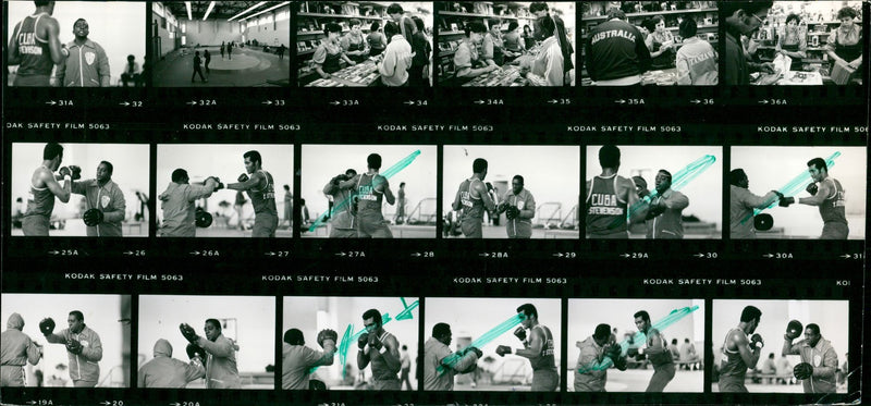 BOXEN STIVENSSON CUBA SPARRING RICARDO ROYA KUL FILM - Vintage Photograph