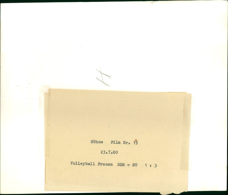 1980 VOLLEYBAU HOHNE FILM VOLLEYBALL WOMEN DDR KODAK SAFETY SAF - Vintage Photograph