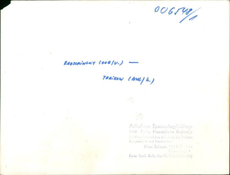 FILM SHOT BERLIN GERMANY DIRECTED - Vintage Photograph