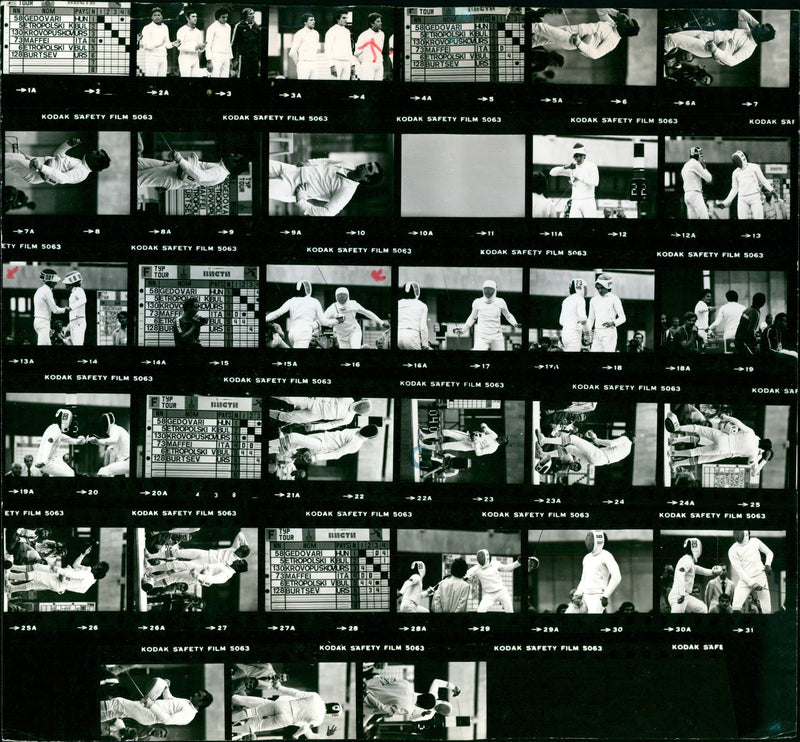 FENCING FENCING SABEL MANNER RIGHT NAMES NEGO FILM - Vintage Photograph