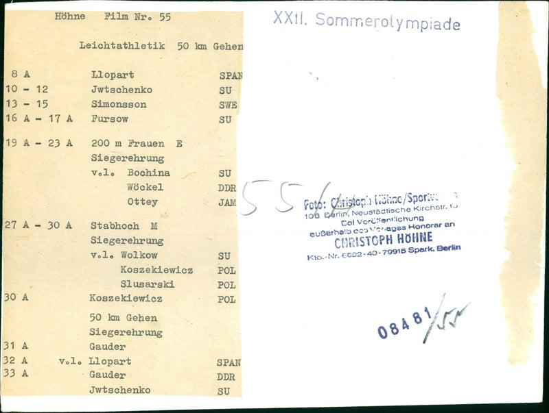 LEICHTATHLETIC KODAK TRI PAN FILM SAFET - Vintage Photograph