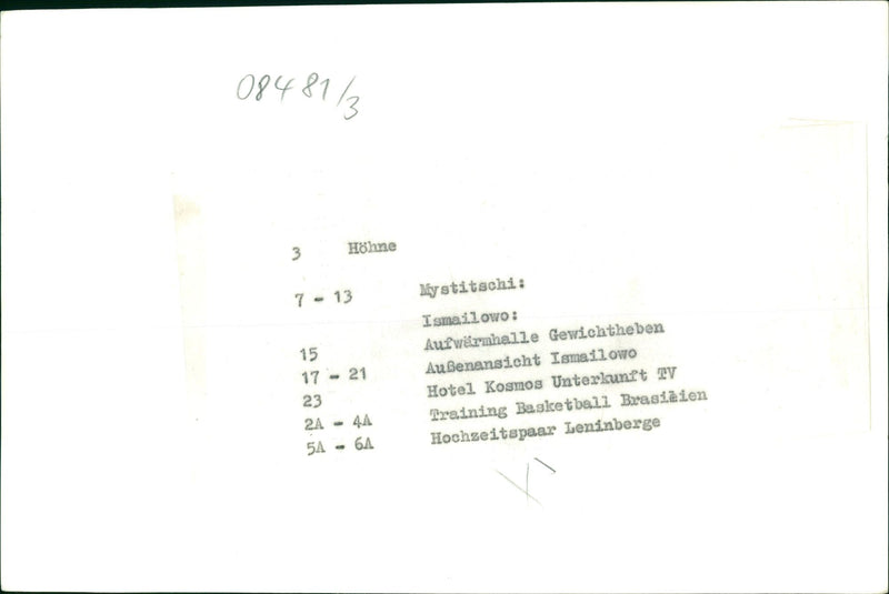 AMANDG PREPARATION ETOPANING IMITICHI ISMAILOVO LIFT WEIGHTLIFTI FILM - Vintage Photograph