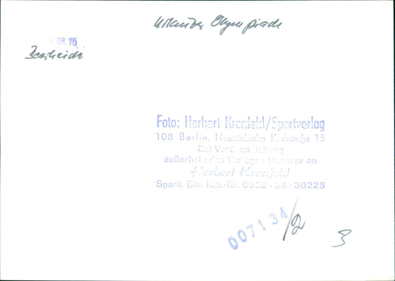 1975 OLYNE PIADE CID BLOOD SPARK DIN RIO ONLY OLYNEPIADE RIOONLY - Vintage Photograph