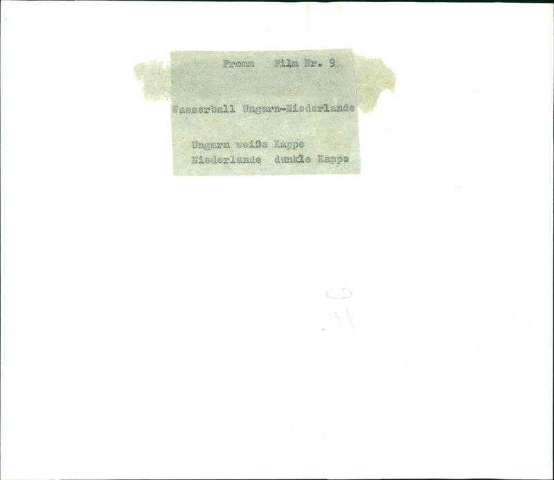 FROMM WATERBALL HUNGARY NETHERLANDS WHITE CAP NIEDERLANDE FILM - Vintage Photograph