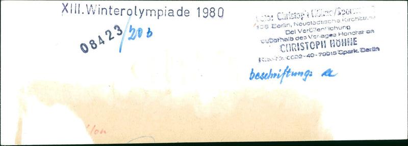 1980 OLYMPIA CUCE SCHR BIATHLON MOST FAMOUS FILMS CENTUR - Vintage Photograph