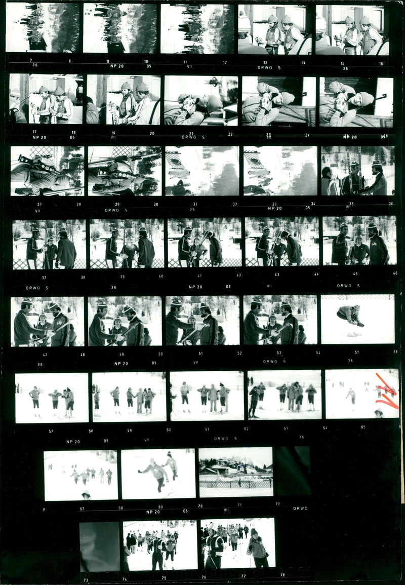 PREPARATION WINTER OLYMPIADE FILM DDR COMBINED SEEFELD TEU ROTH - Vintage Photograph