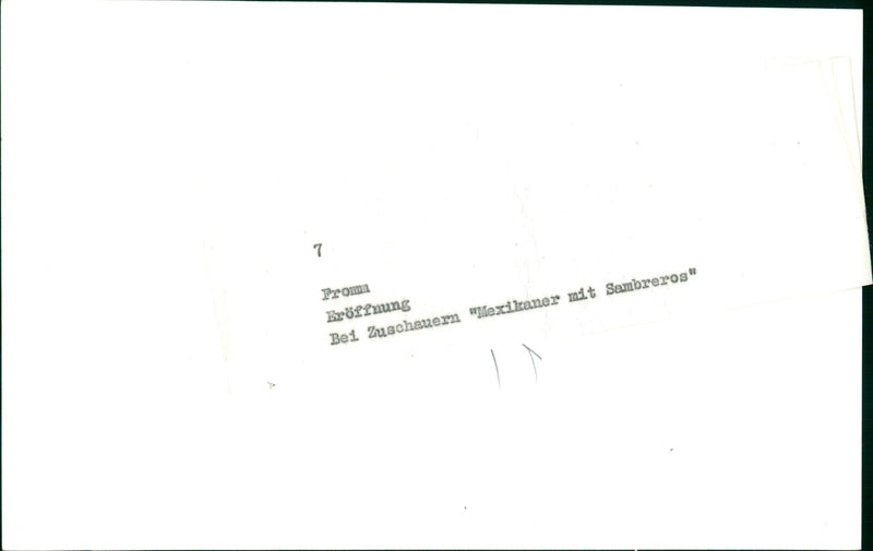 DISCUSSION PROMO OPENING VIEWERS WEXIKANER SAMBREROS ERO DISC FILM - Vintage Photograph