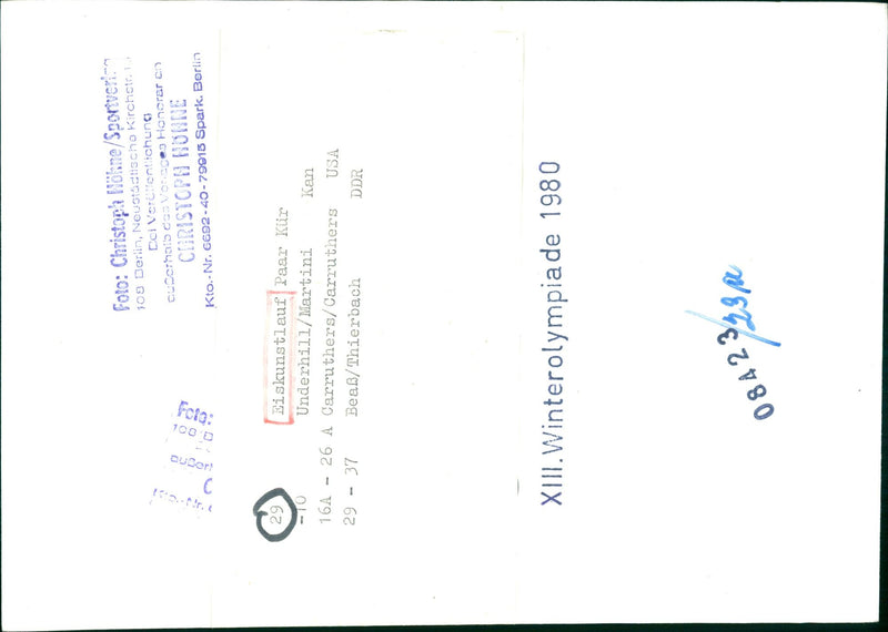 1980 CAUF ISSUES BERLIN NEUSTADTISCHE KIRCH CCI VERCHENTICHUNG ERHALB DEV FILM - Vintage Photograph