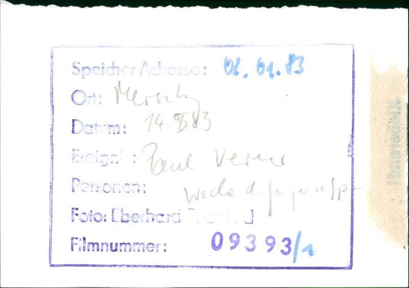 WEEK YOUTH ATHLETES EARTH OPENING MERSEBURG YAUL VERUS GERMAN FILM DIR - Vintage Photograph