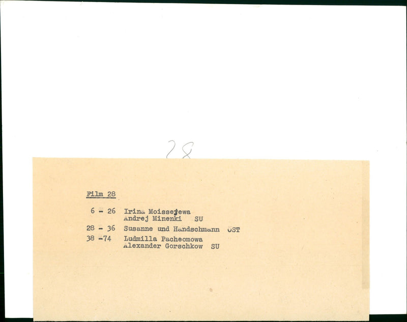EISKUNST FILM IRINA MOUSSEEVA ANDREY MINEKI SUSANNE AND HANDSCHMANN LUDM - Vintage Photograph