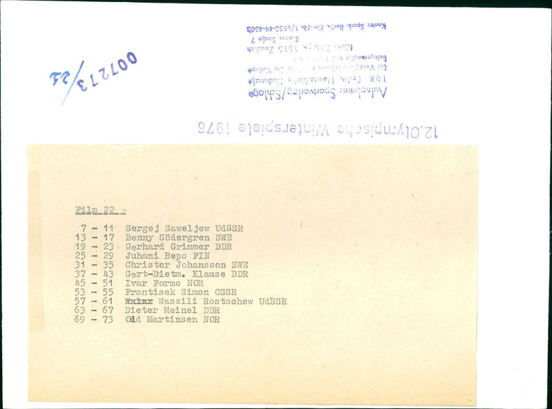 LANGLAUF LANGAUF GERMAN FILM SAME - Vintage Photograph