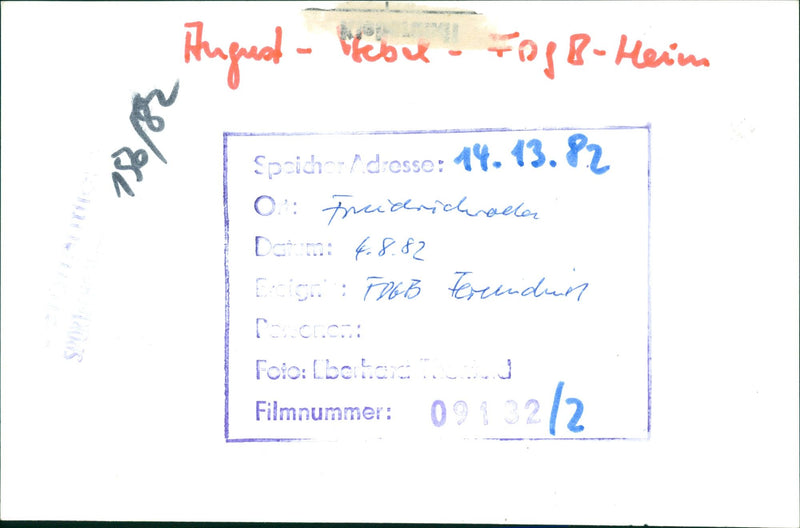 1982 SPRING LAKE FRIDRICHHALLAR DATE EICIST FERIDUNT FOIO BERHARD FILM NUMB - Vintage Photograph