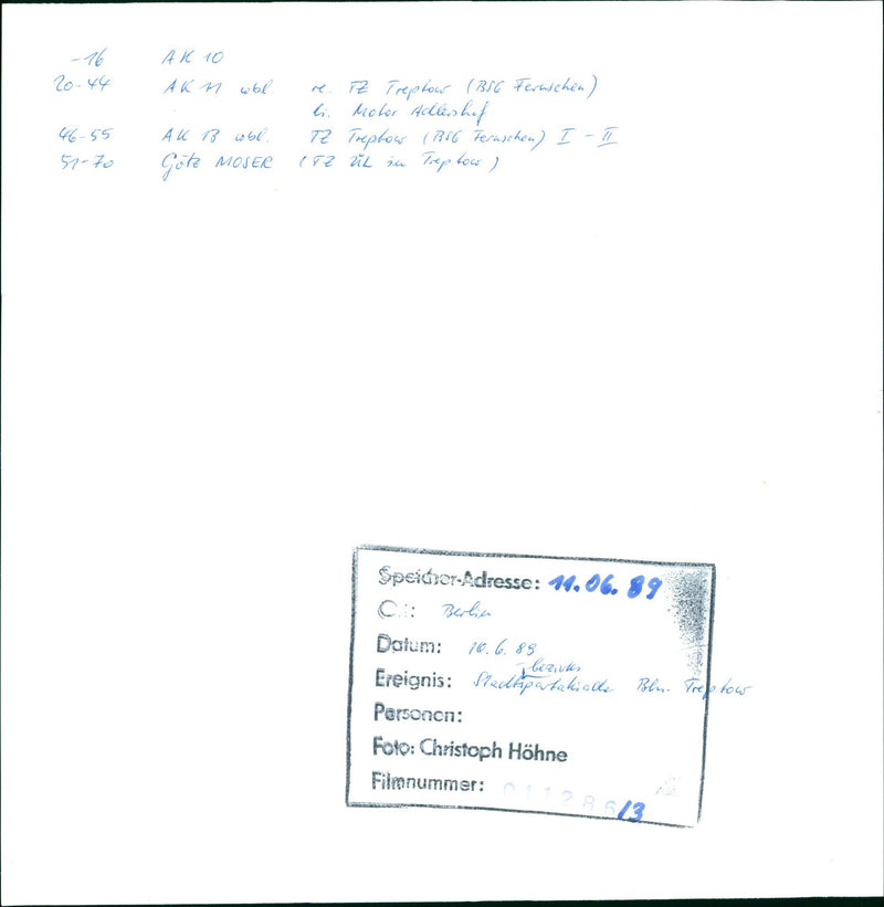 1988 SPONA KIADE BERLIN FILM DIRECTED RELE - Vintage Photograph