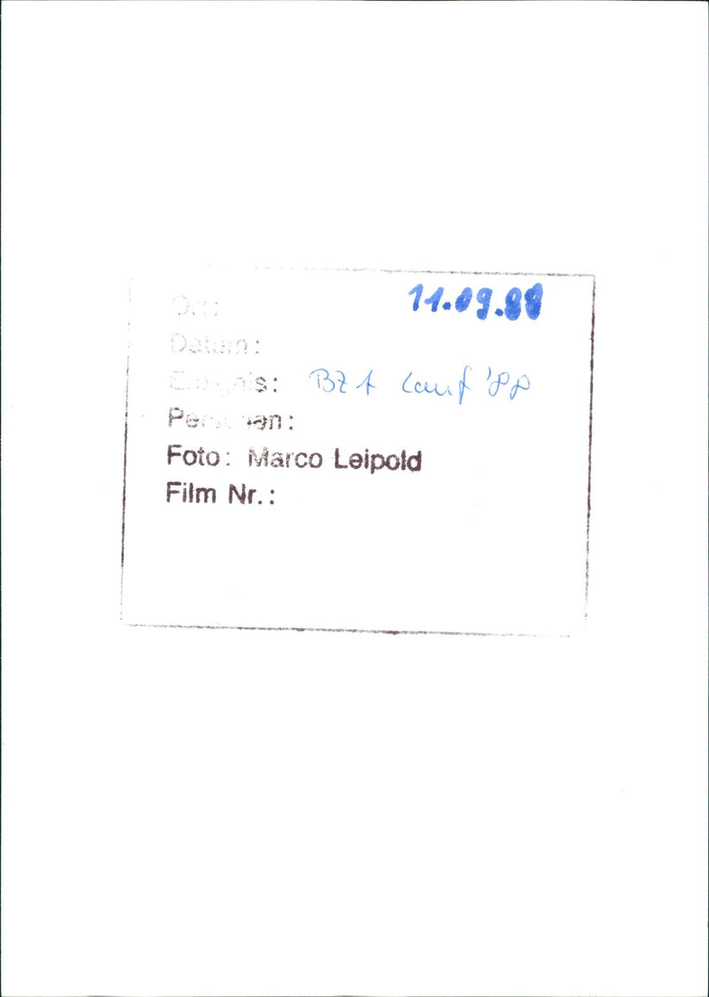 1988 BERLIN ONESCHE SONG CAUF PESAN MARCO LEIPOLD FILM - Vintage Photograph