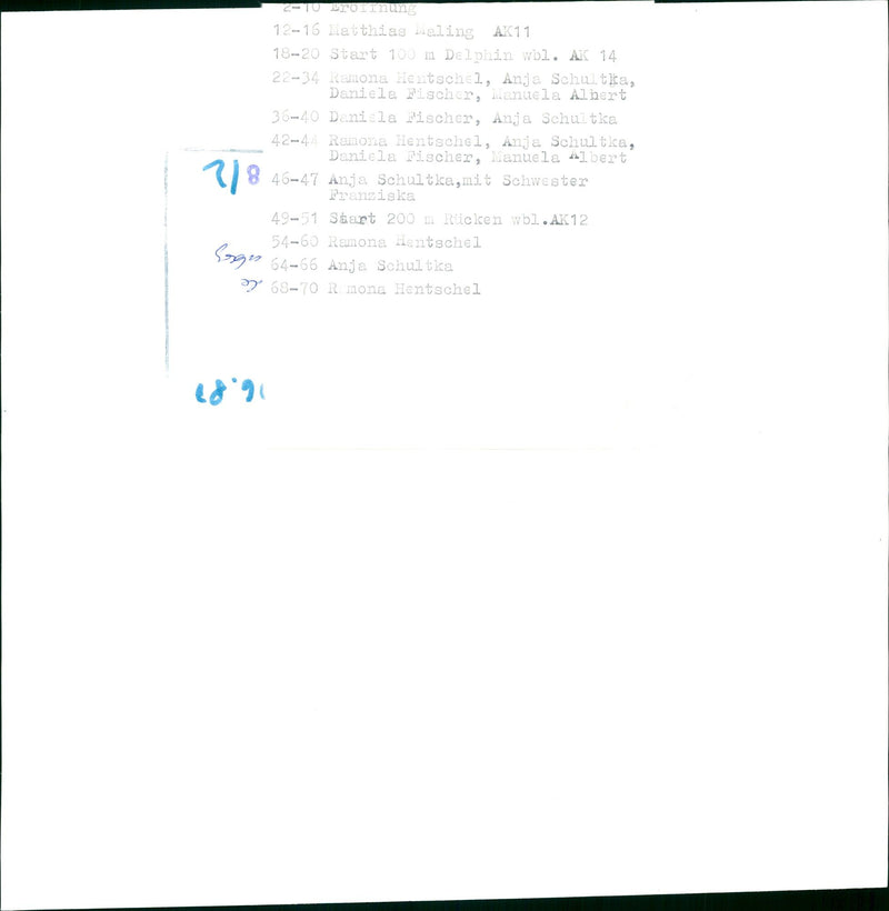 TAKIADE SPREM RAMONA HENTSCHEL ANJA SCHULTKA DANIELA MANUE ALBERT - Vintage Photograph