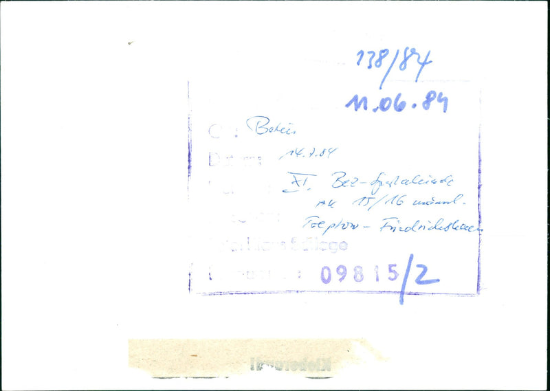 1989 VLAKIADE BERLIN FILM RELEASED GERMAN CAPITAL - Vintage Photograph