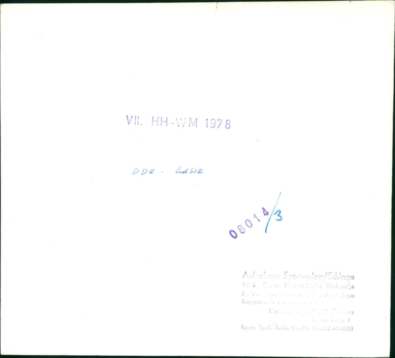 1978 NEE KICHSTROJE EGES BELIEFATE KLE ACCOUNT SPARK BERLIN KIE FILM - Vintage Photograph