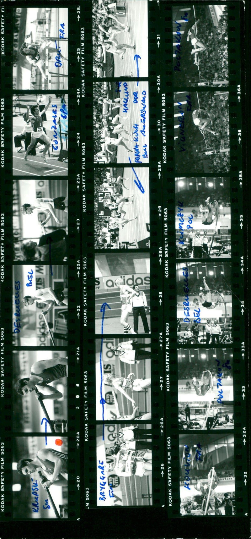 ROPAMEISTERSCHAFTEN KODAK SAFETY FIDES KAUASK YIS ADIDAS ACH FILM - Vintage Photograph