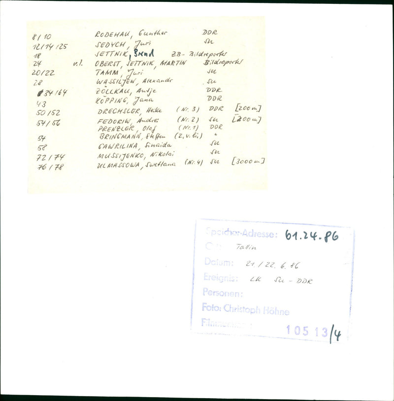 1986 FILM SHOT TALLIN ESTONIA - Vintage Photograph