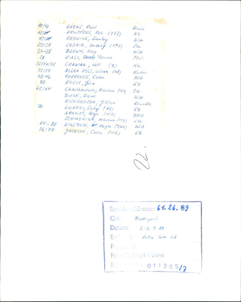 1969 BLOOD KENYA CUBA ERENG PAUL DRUPPERS ROB REDWINE KINGDOM JOHN JACKSON - Vintage Photograph