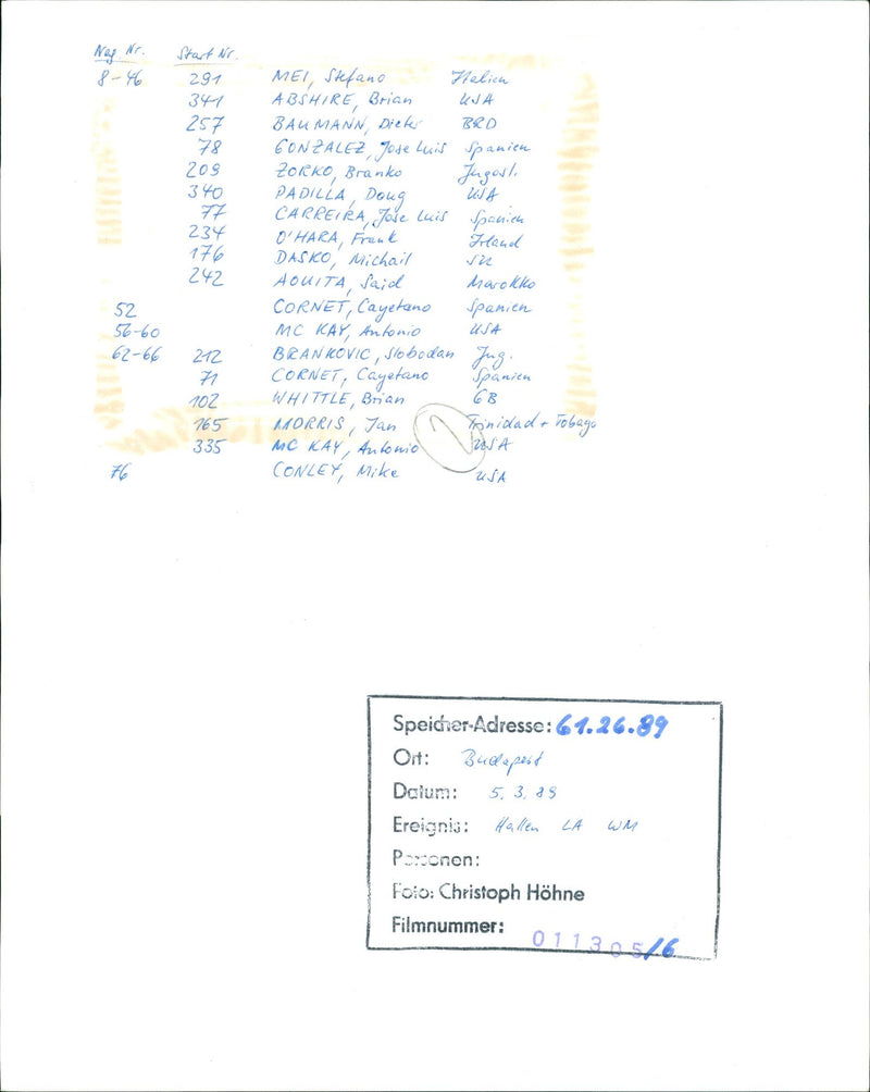 BLOOD SOMHOIR SHOSMOS EMPTY PIDZA BIAR START MEI STEFA - Vintage Photograph