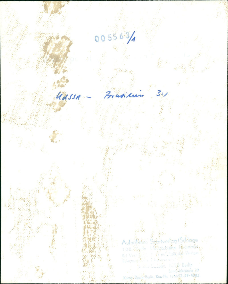 WELTPOKAL GDR FILM RELEASED DIRECTED HANSJOA - Vintage Photograph