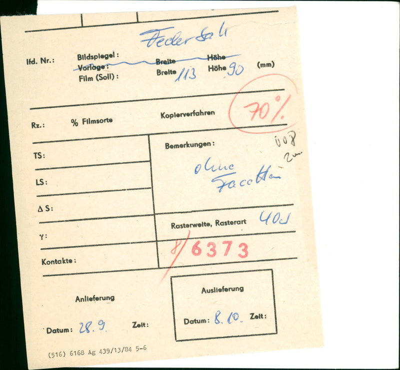 FECHER SOL HEHE IFD IMAGE PLEGOL TEMPLATE FILM SHOULD BLLE HIGH - Vintage Photograph