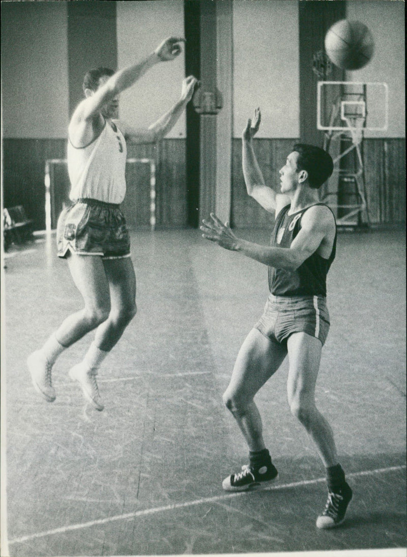 Basketball game THK - Armenia, 1968 - Vintage Photograph