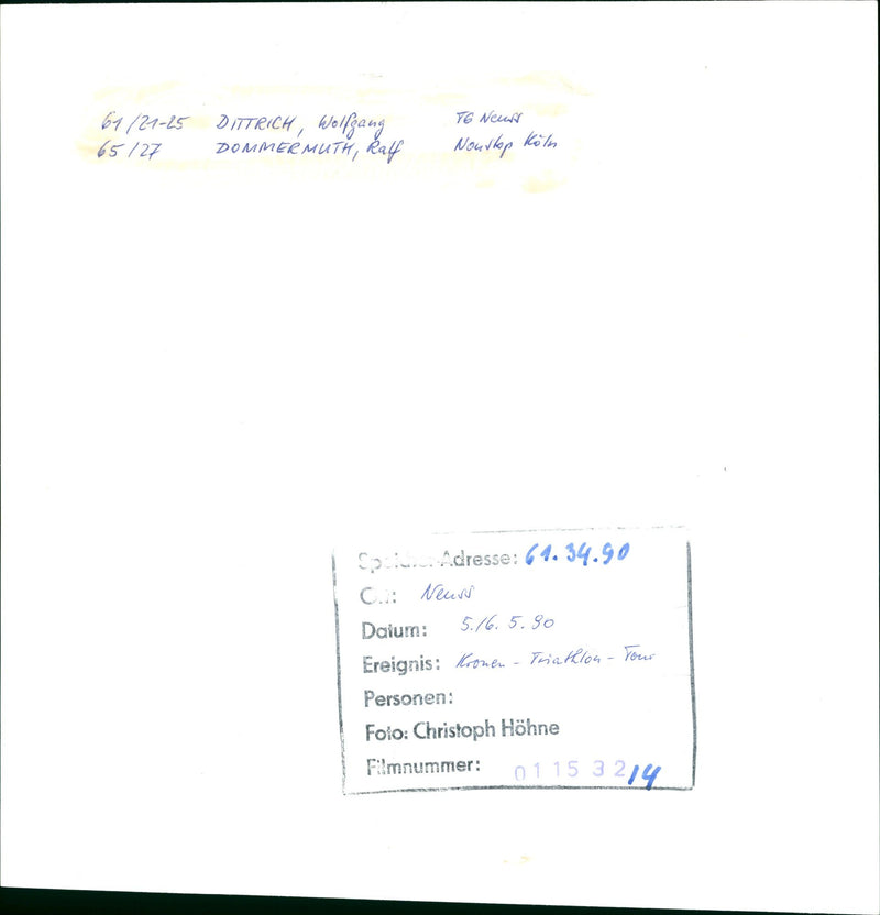 EVERYONE KOONEN TRIATHLON TOUR PEOPLE HOCHNE FILM - Vintage Photograph