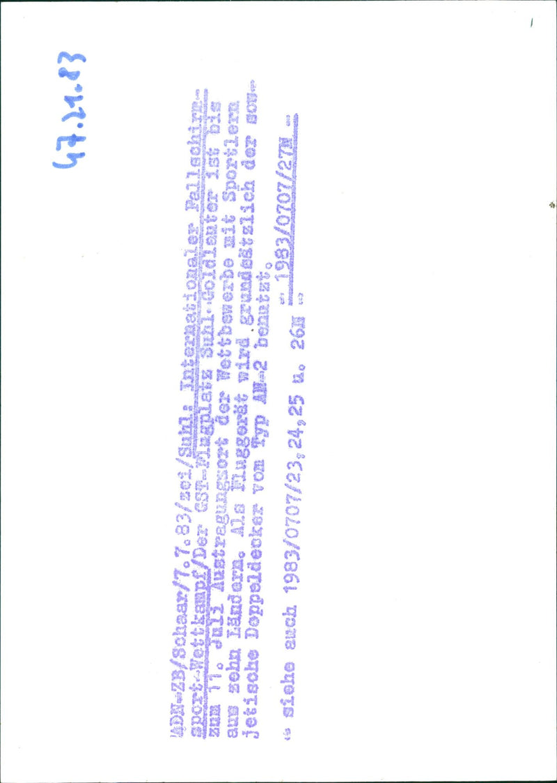 1983 COMPETITION GSI PAGPLATZ SUHE GOLALONTER BIR VENUE - Vintage Photograph