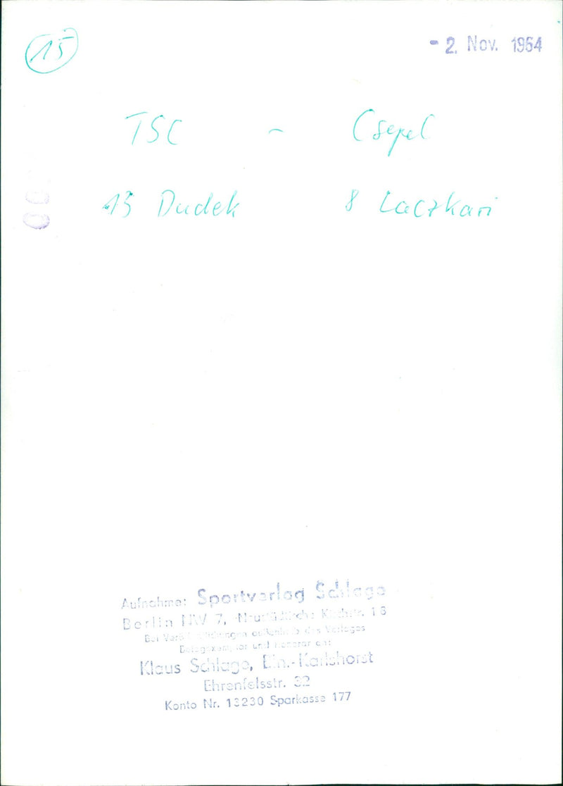 Basketball TSC - Csepel - Vintage Photograph