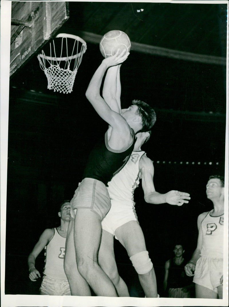Basketball Humboldt University - Pantterit Helsinki - Vintage Photograph