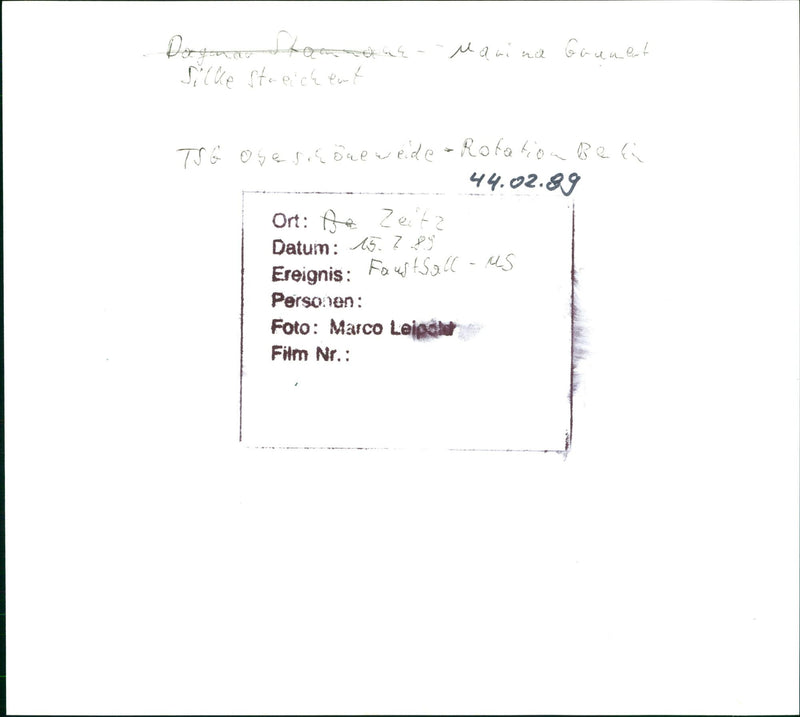 CHAMPIONSHIPS FAUSTBALL IZEITZ ROTATION PLACE ZEITA DATE EVE FILM - Vintage Photograph