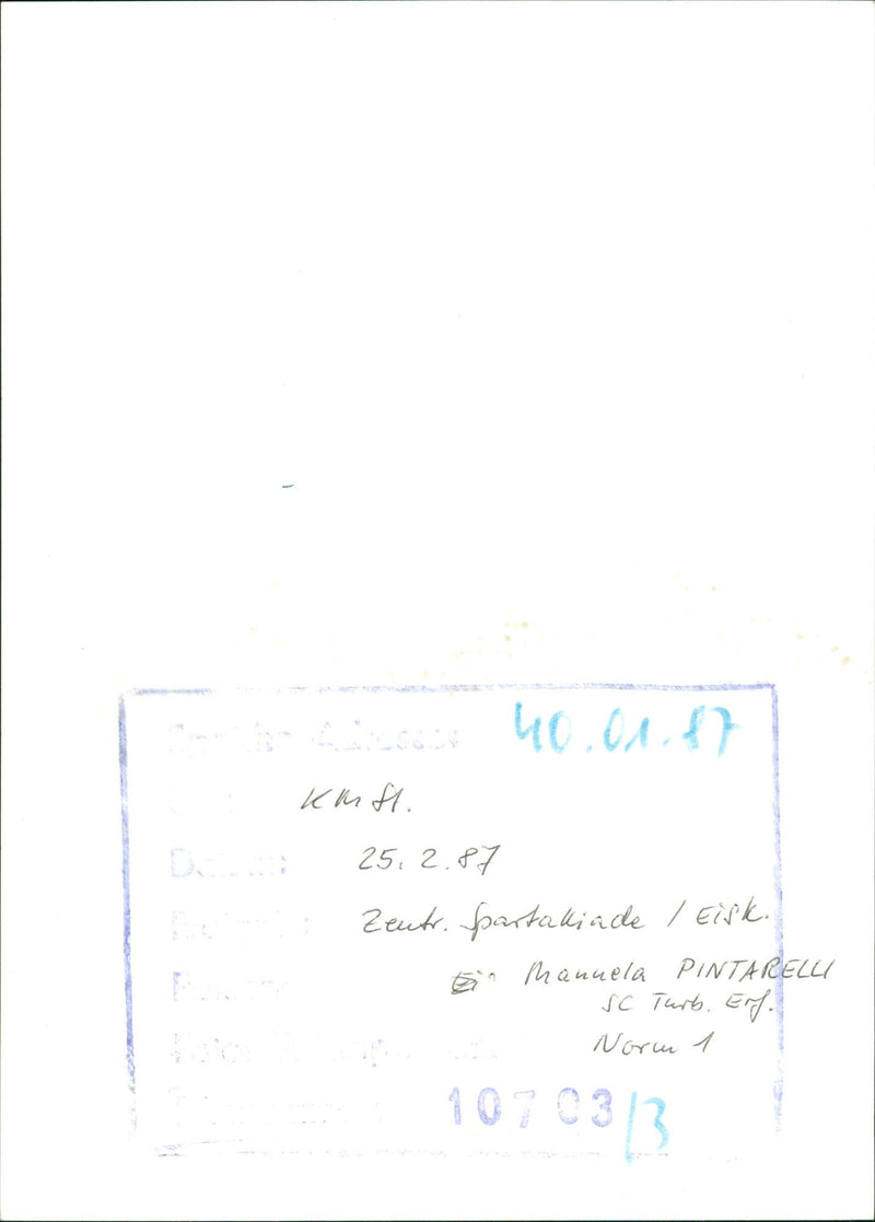 DEATH SPARTAKIADE CONTHOE KMF ZEUTR PARTAKIADE EISK MANUELA PINTARELLI - Vintage Photograph